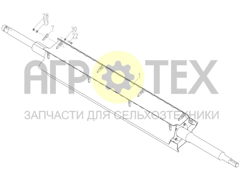 Чертеж Битер отбойный (154.15.06.000)